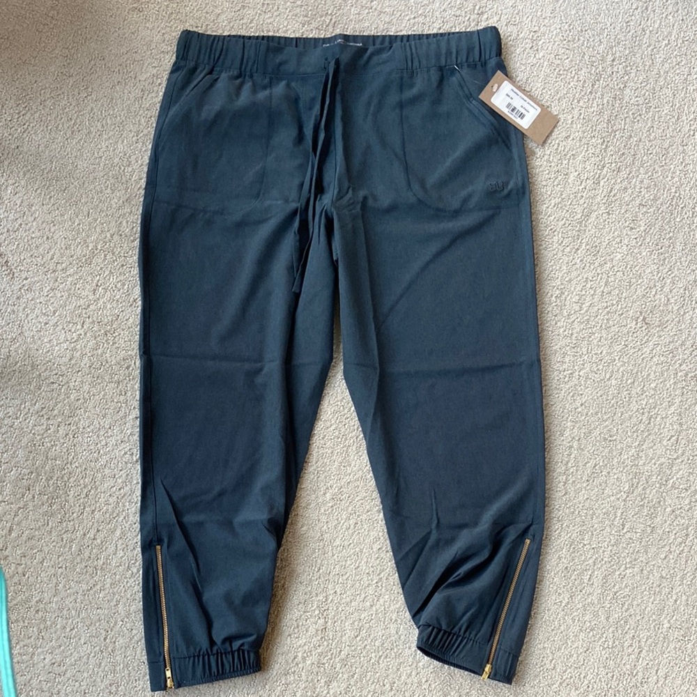 Heather Cobalt Albion Fit Jetsetters with Gold Zipper Accents
